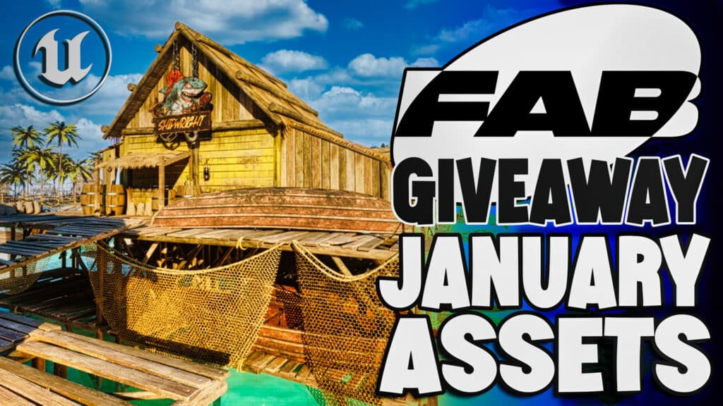 The Fab Marketplace (Unreal Engine) Asset Giveaway for January 2025 Part 1 is here with 3 free assets for Unreal (and 1 for Unity).