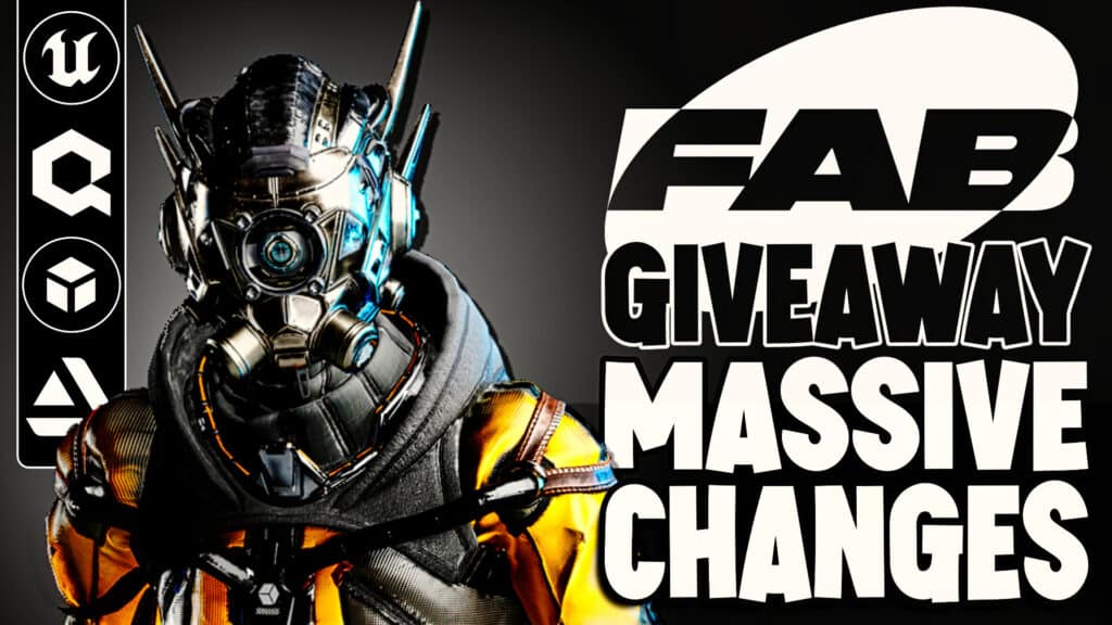 The Unreal Engine / Fab Marketplace Giveaway is here, with 3 free for the month assets for UE and also Unity, massive changes to program