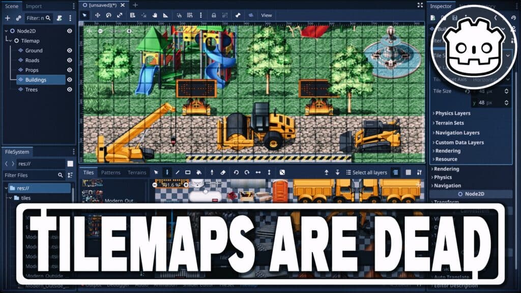 In the upcoming release of Godot 4.3 (currently in beta) TileMap nodes have been deprecated and have been replaced with the TileLayer class.