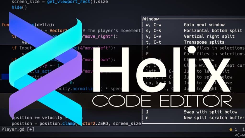 Helix Editor is an open source terminal based Neovim like code editor written entirely in Rust and available on most major platforms