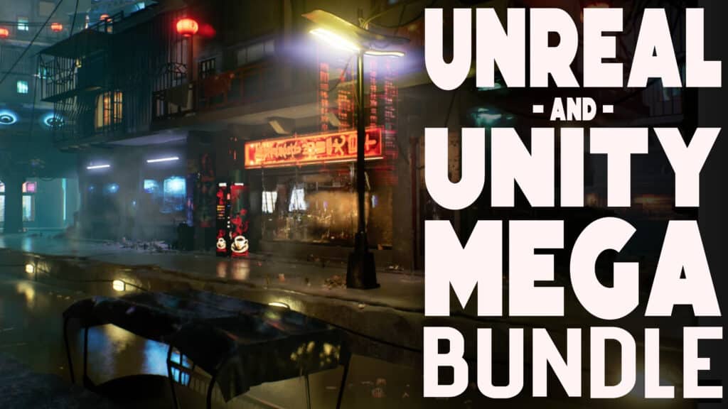 The Unreal Engine and Unity Humble Mega Bundle is a collection of 3D environments from Hivemind (can work in Blender and Godot too)