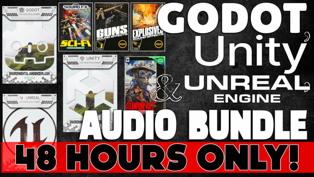 Audio Arcade: The Definitive Collection of Music and Sound by Ovani Humble Bundle with Godot, Unity and Unreal Engine ambient audio plugins