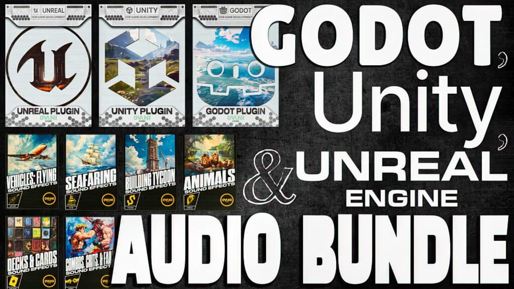 Ovani Audio Alchemy Humble Bundle for Godot Unity and Unreal Sound Effects and Soundtracks as well as game audio plugins.