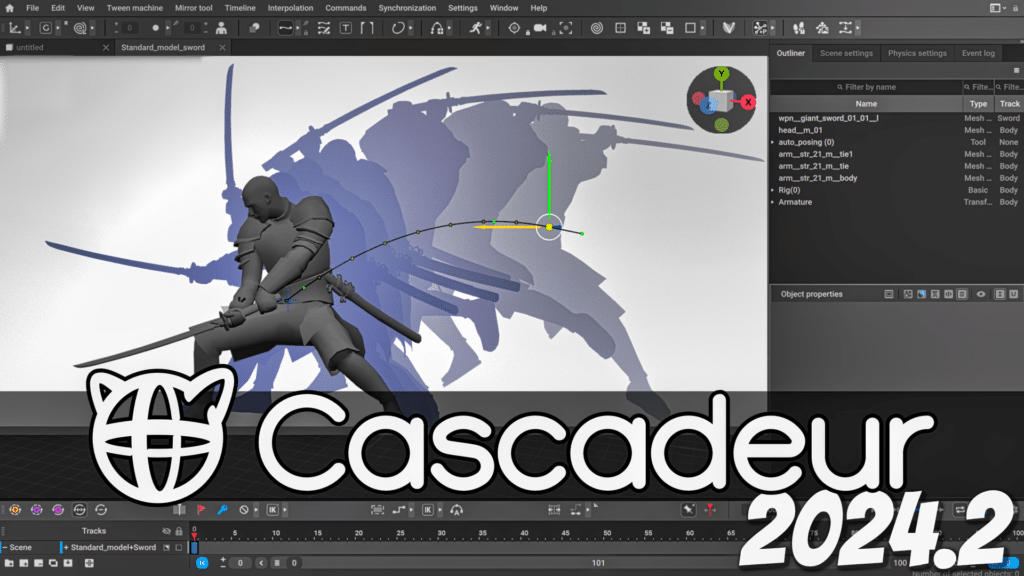 Cascadeur, the AI assisted animation tool, just released Cascadeur 2024.2 with several new features like blend shapes and multi characters