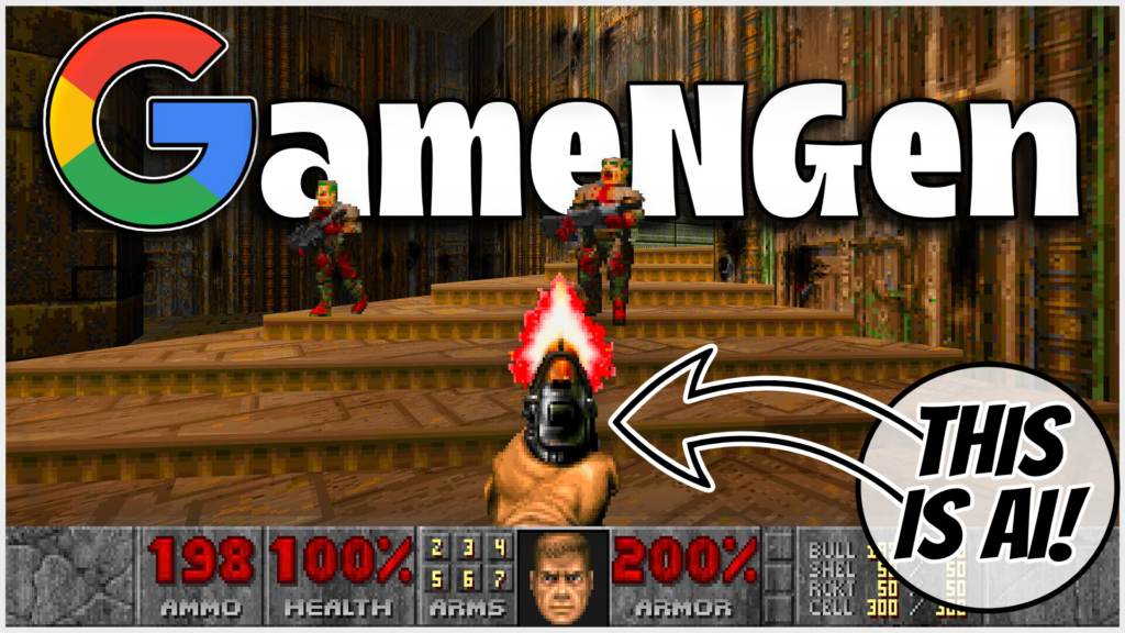 Google GameNGen uses a neural network, machine learning and implementation of Stable Diffusion to create a playable version of 1993's DOOM
